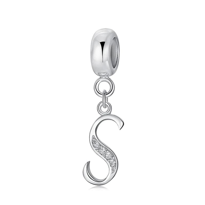 Elegant Cursive Letter A~Z Alphabet Charm