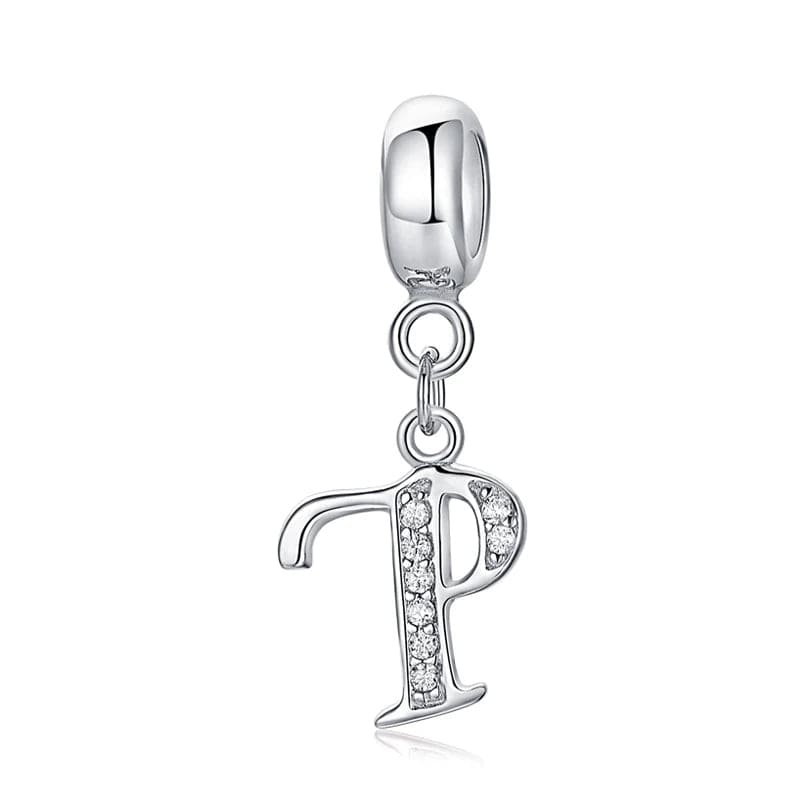 Elegant Cursive Letter A~Z Alphabet Charm