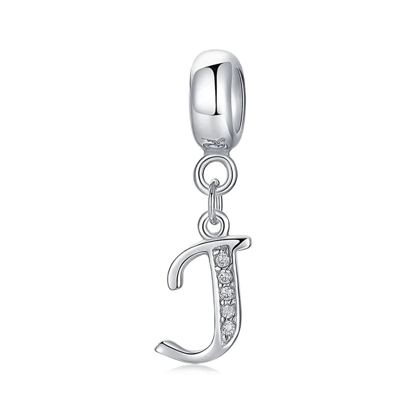 Elegant Cursive Letter A~Z Alphabet Charm