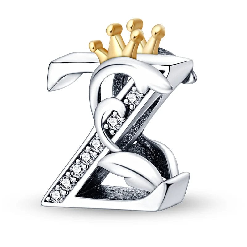 Crowned Royal Letter A~Z Alphabet Charm