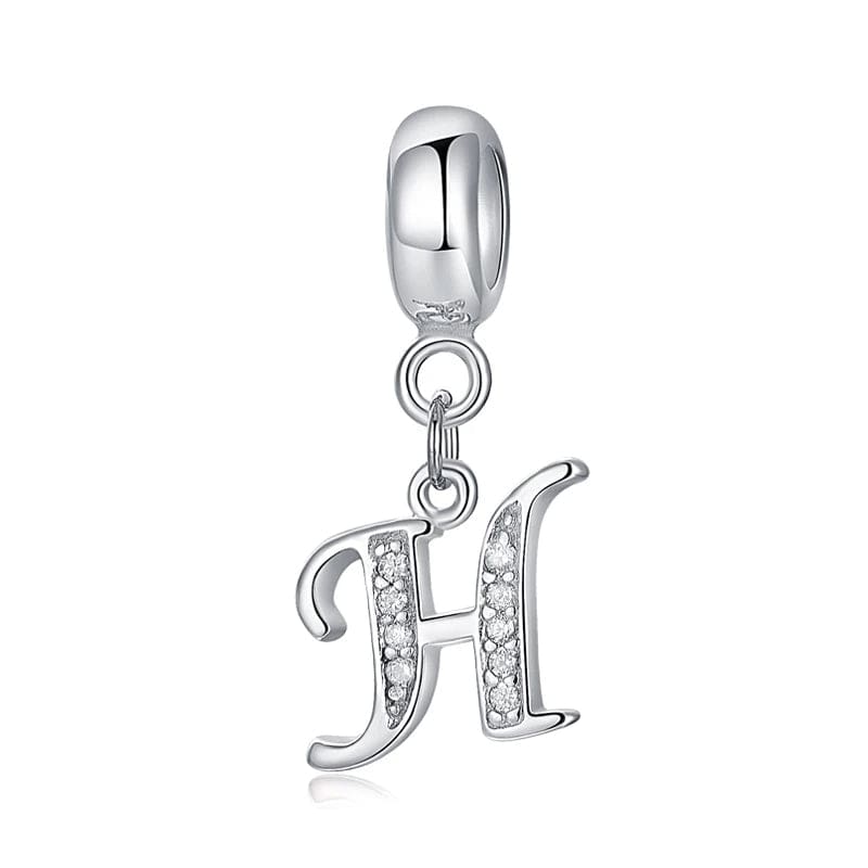 Elegant Cursive Letter A~Z Alphabet Charm