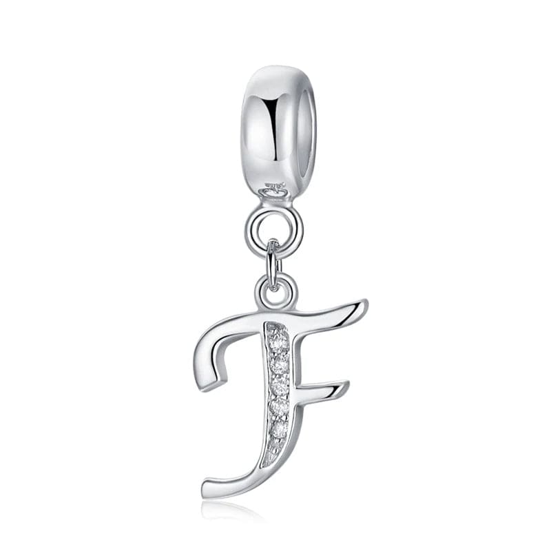 Elegant Cursive Letter A~Z Alphabet Charm