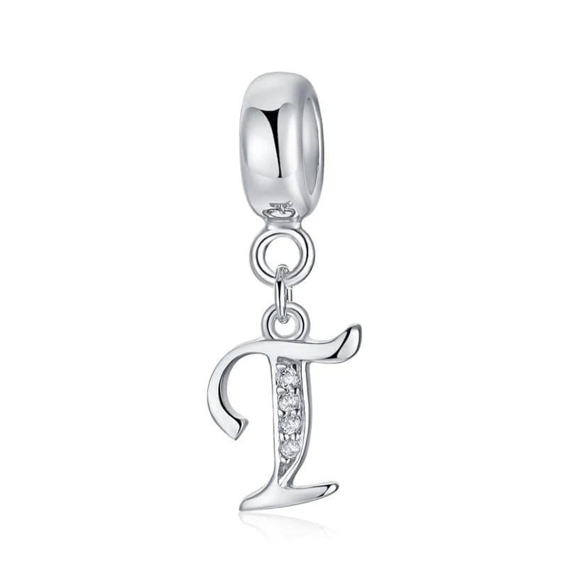 Elegant Cursive Letter A~Z Alphabet Charm