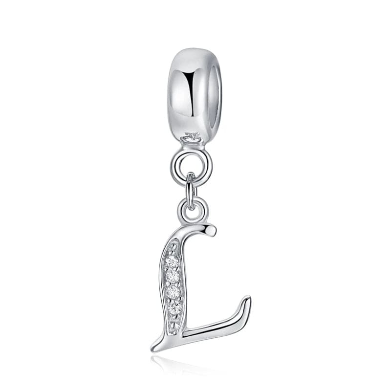 Elegant Cursive Letter A~Z Alphabet Charm