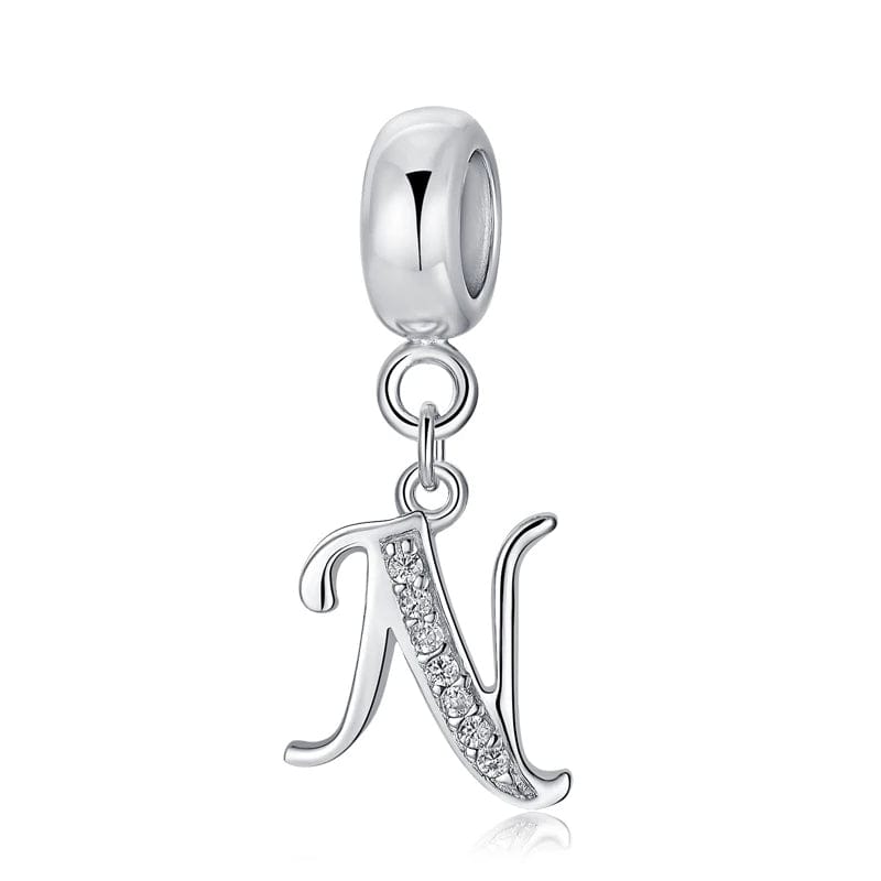 Elegant Cursive Letter A~Z Alphabet Charm