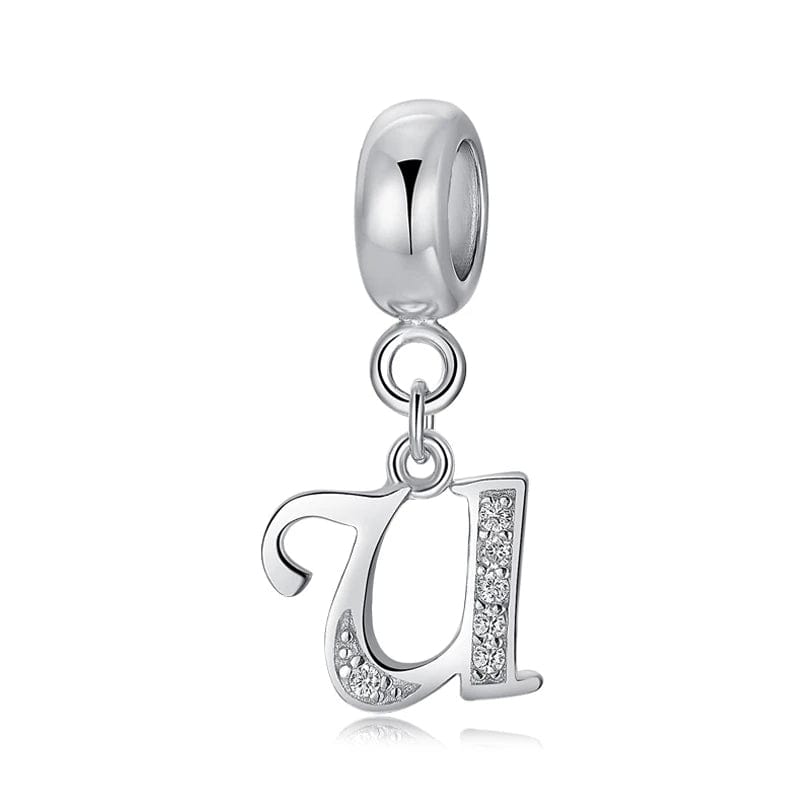 Elegant Cursive Letter A~Z Alphabet Charm