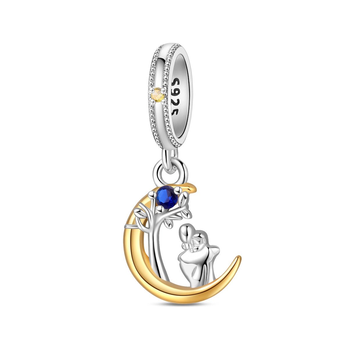 Lovers on a Crescent Moon Dangle Charm
