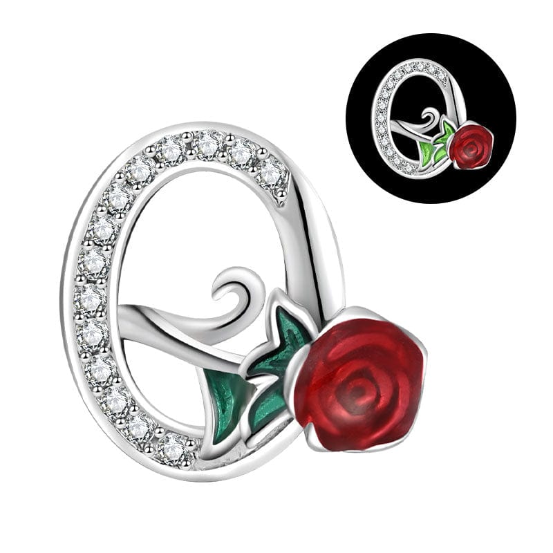 Luminous Rose Letter A~Z Alphabet Charm