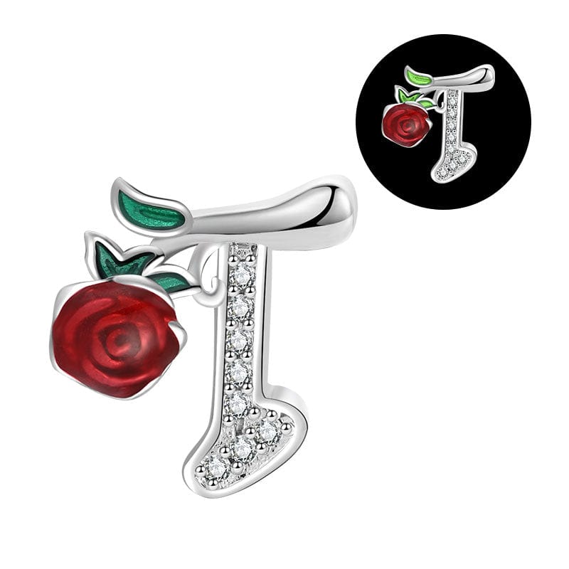 Luminous Rose Letter A~Z Alphabet Charm