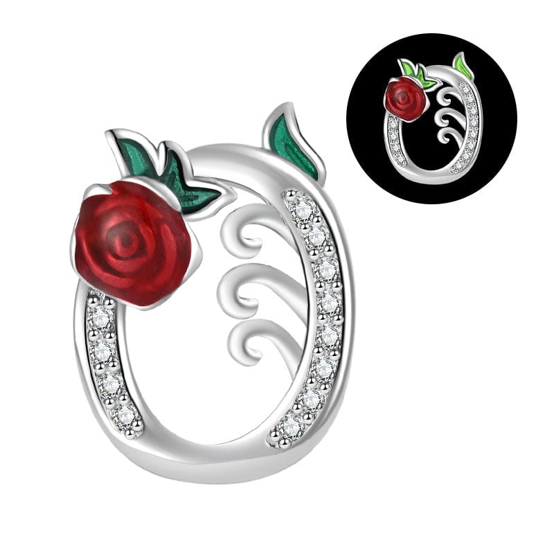 Luminous Rose Letter A~Z Alphabet Charm