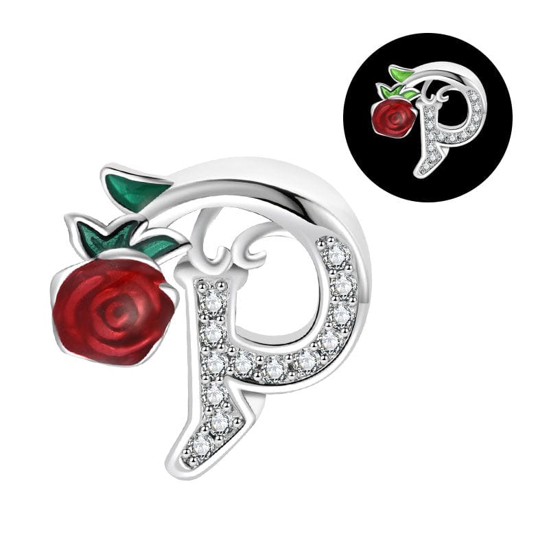 Luminous Rose Letter A~Z Alphabet Charm