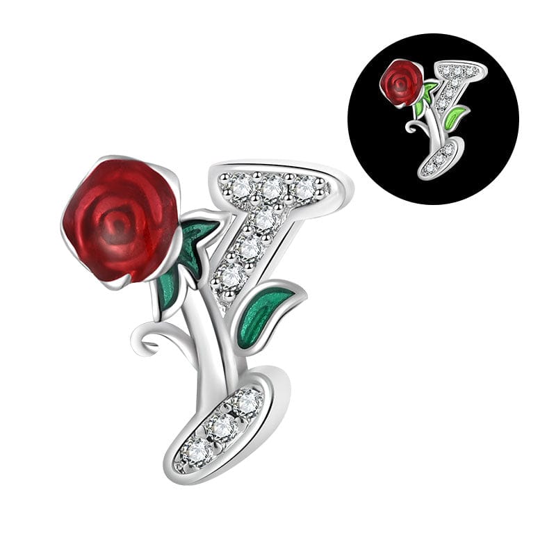 Luminous Rose Letter A~Z Alphabet Charm