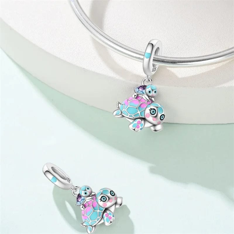 Mother & Baby Sea Turtle Dangle Charm