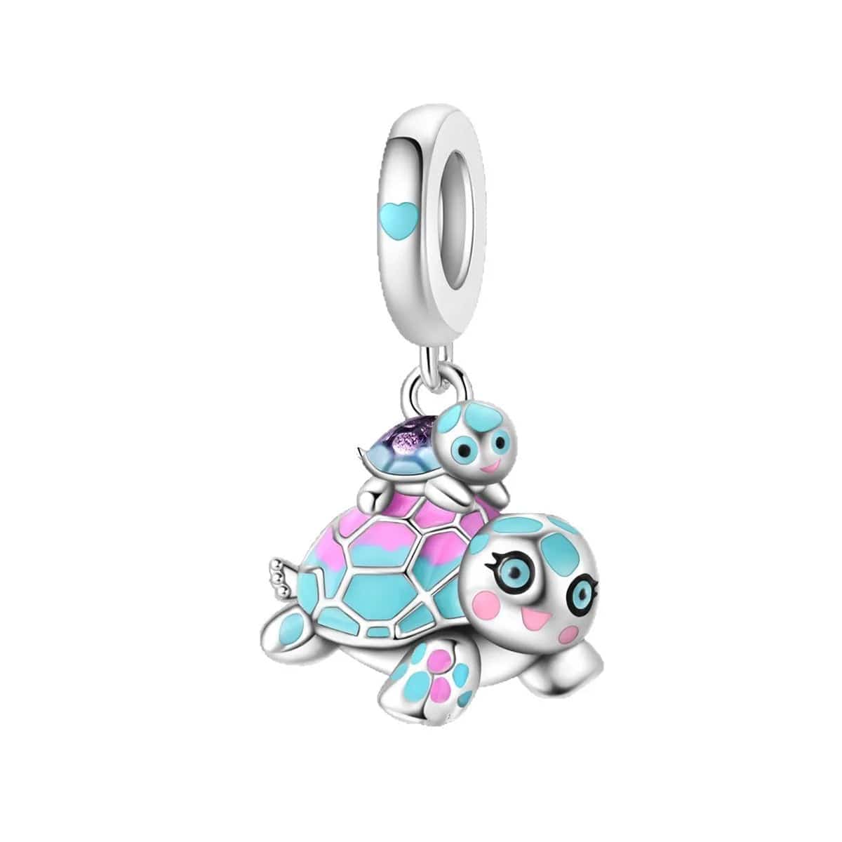 Mother & Baby Sea Turtle Dangle Charm