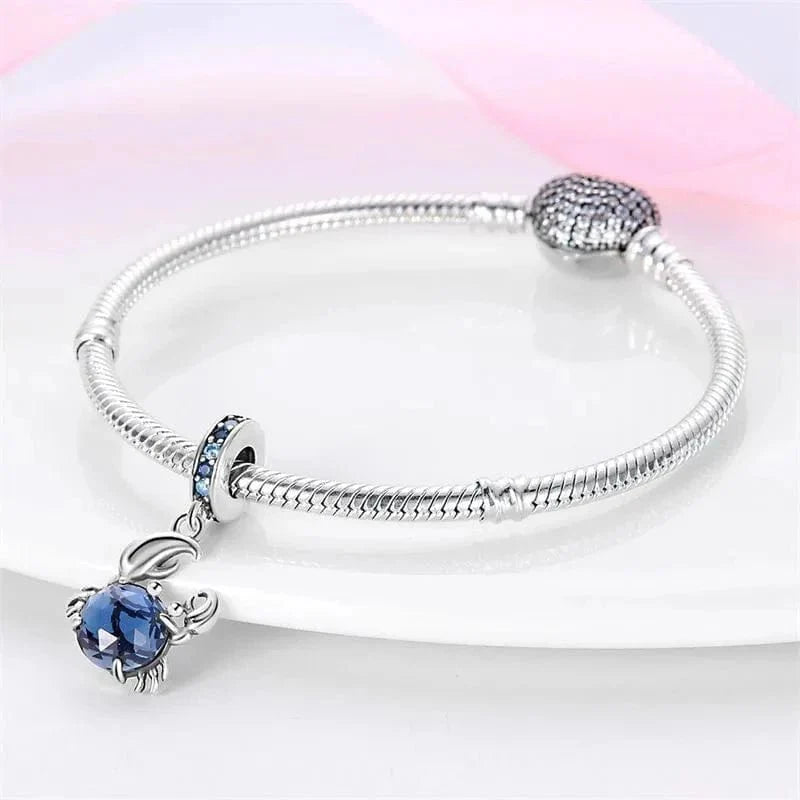 Ocean Blue Crab Dangle Charm