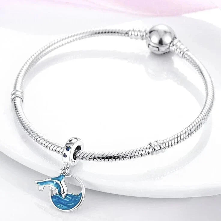 Ocean Blue Dolphin and Sea Dangle Charm