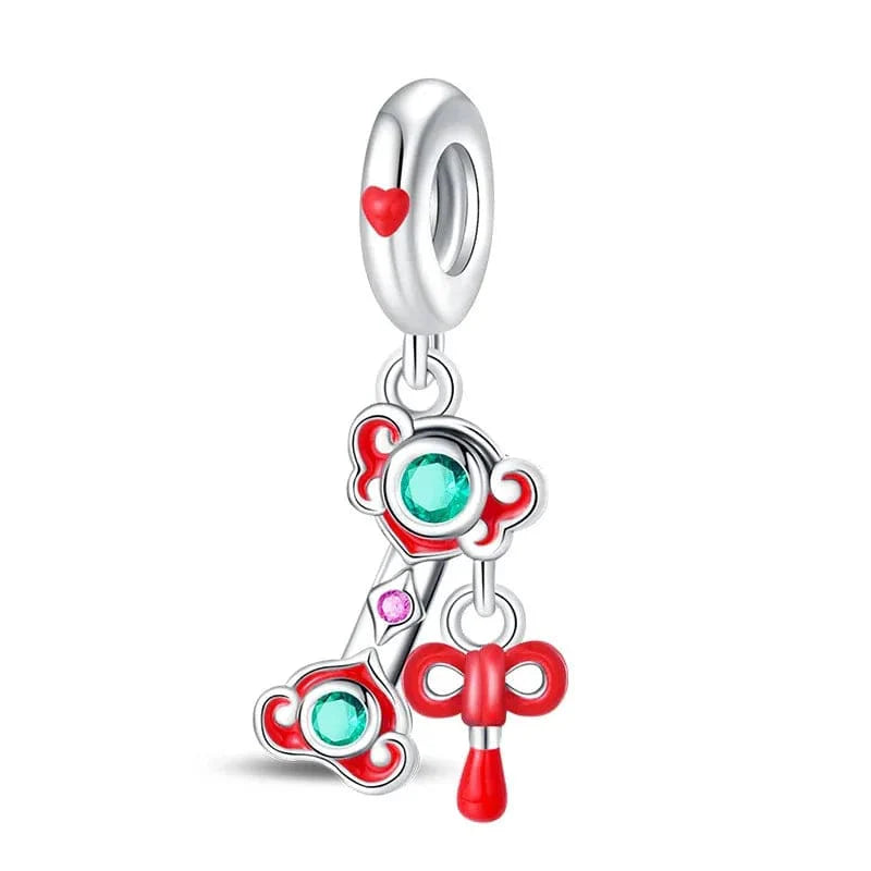Ornate Ruyi Symbol of Blessings Dangle Charm
