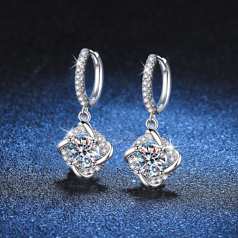 Béra&Co Eternal Knot Moissanite Drop Earrings