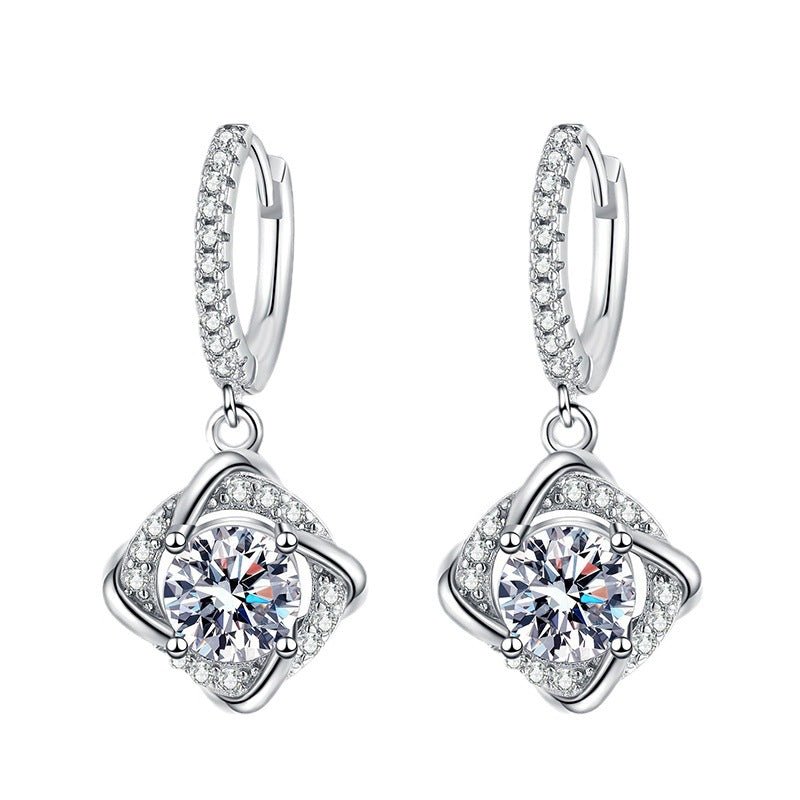 Béra&Co Eternal Knot Moissanite Drop Earrings