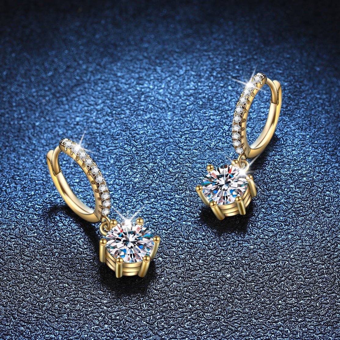 Béra&Co Golden Solstice Moissanite Drop Earrings