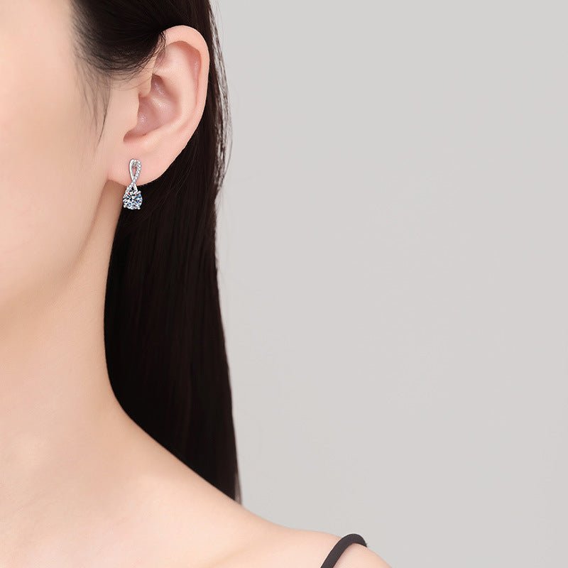 Béra&Co Radiant Twist Moissanite Drop Earrings