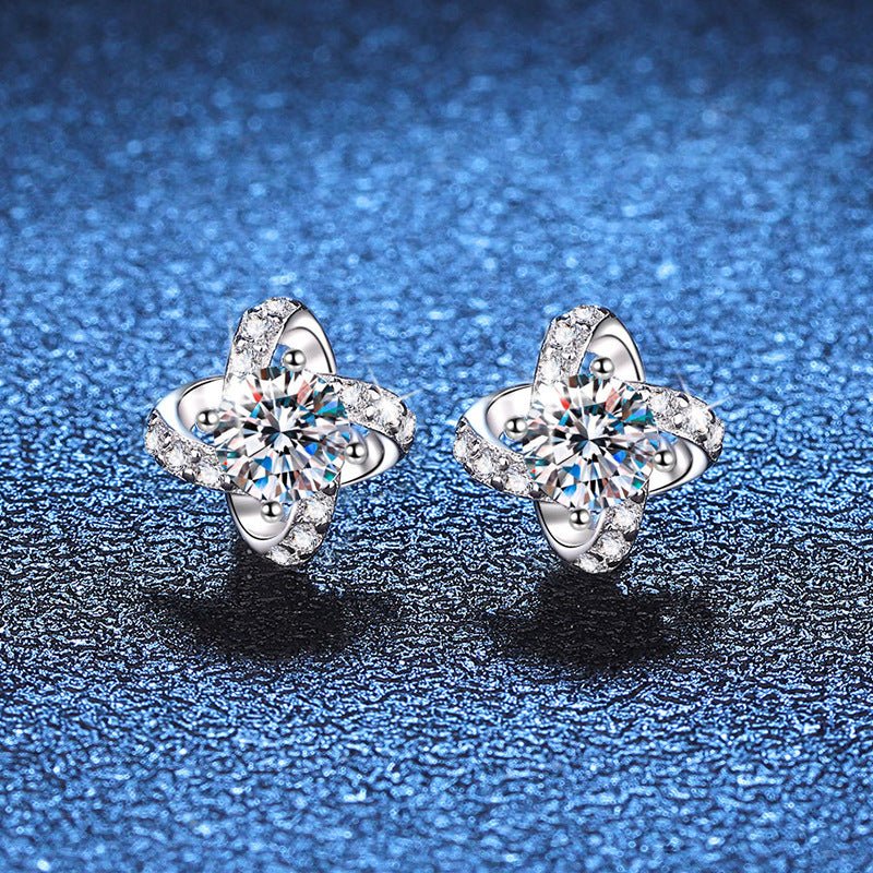 Béra&Co Starlight Bloom Moissanite Stud Earrings
