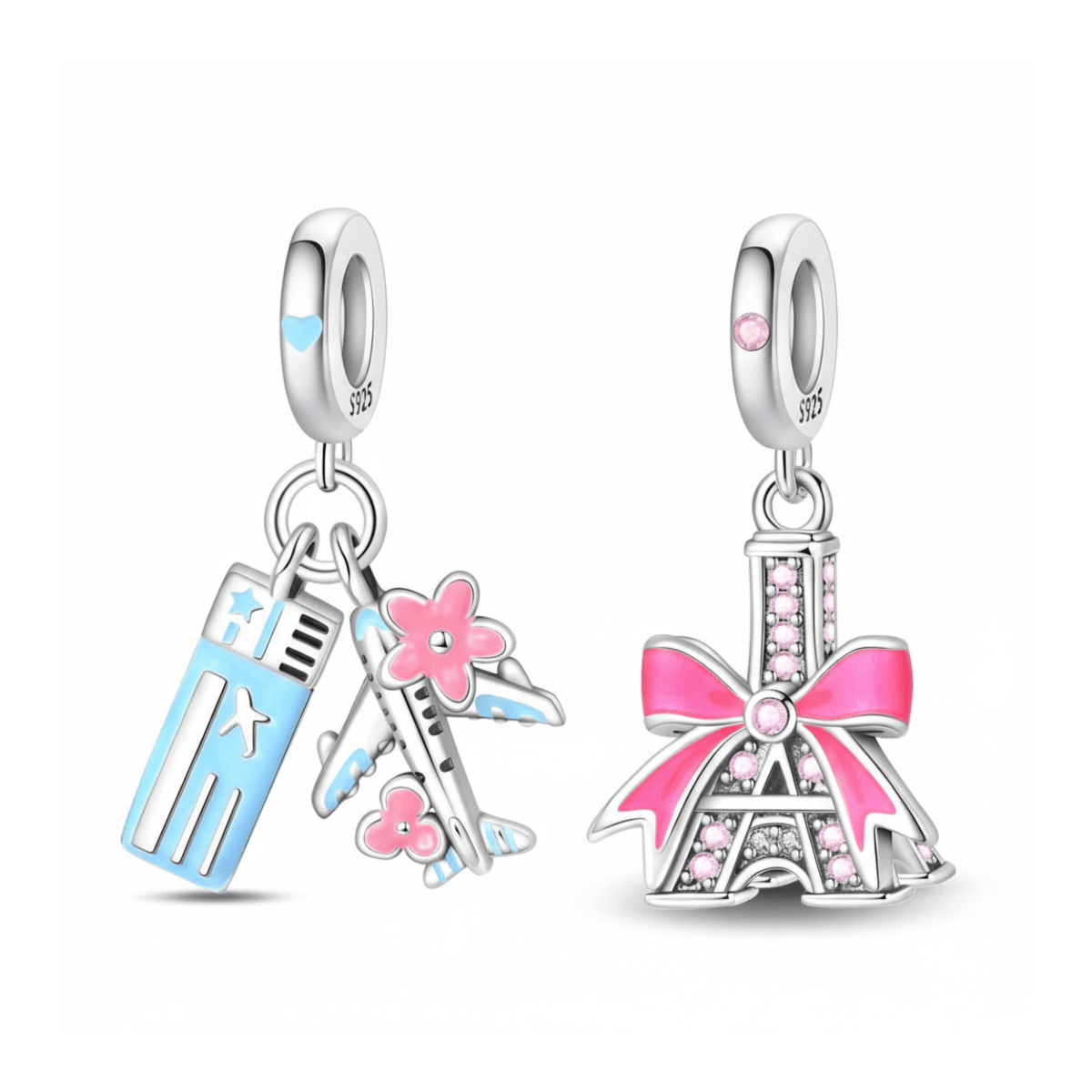 Paris Travel Charm Duo