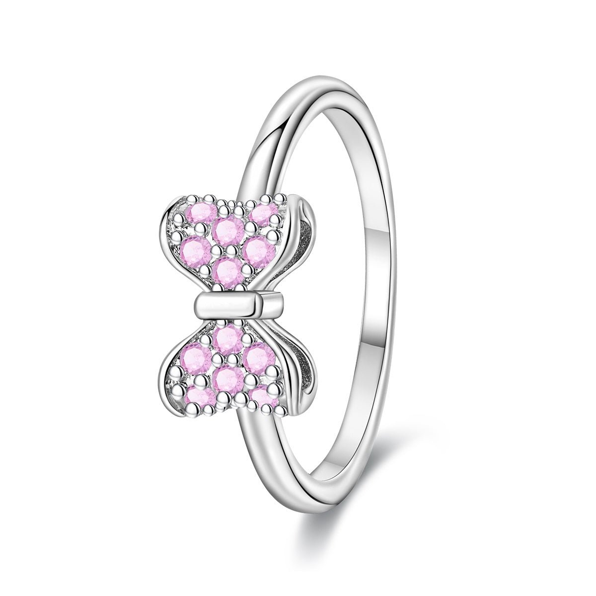 Pink Bow Sparkle Ring