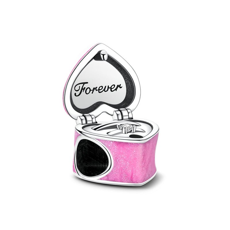 Pink Heart “Forever Love” Locket Charm