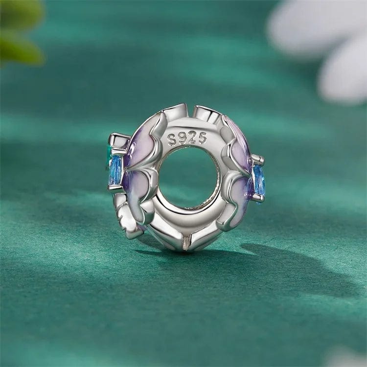 Purple Flower & Dragonfly Charm