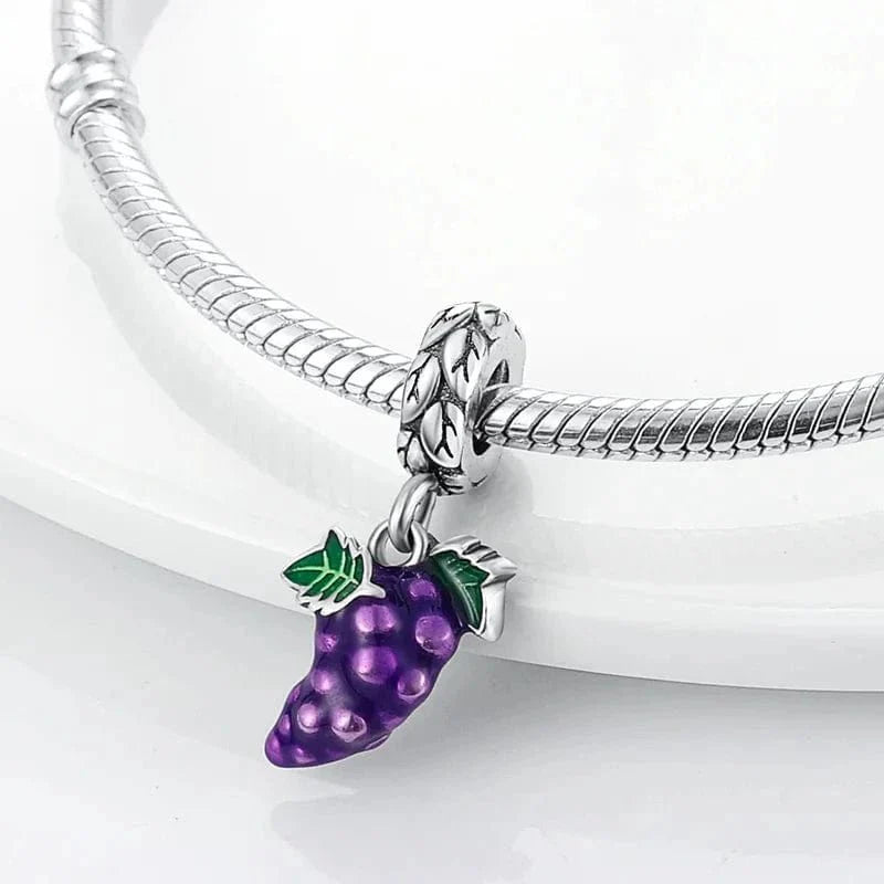 Purple Grapes Dangle Charm