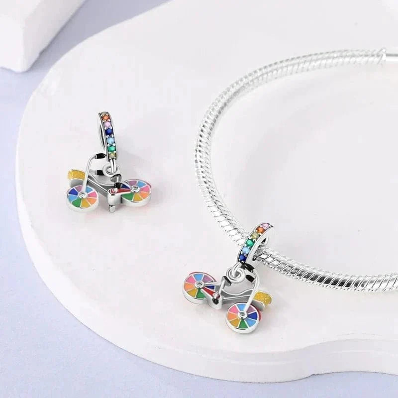 Rainbow Pride Bicycle Dangle Charm