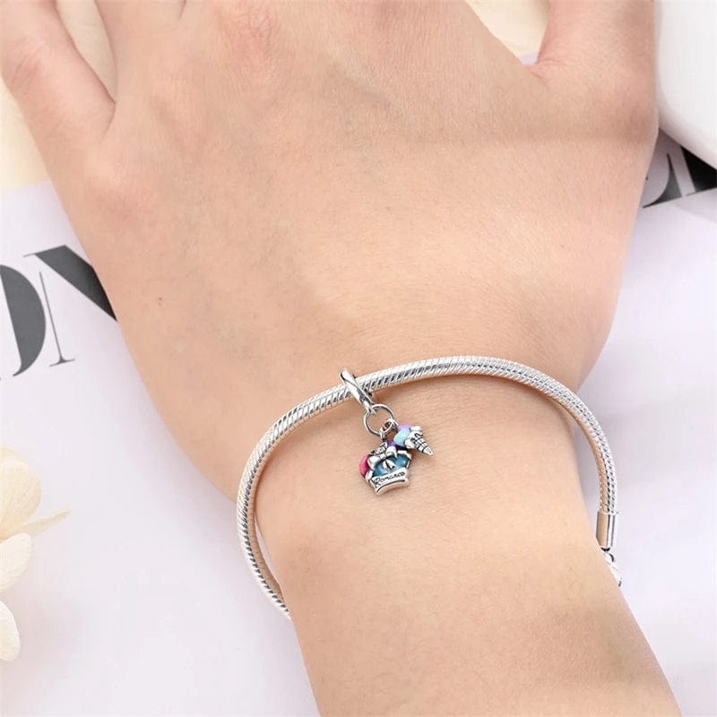 Romantic Heart and Ice Cream Dangle Charm