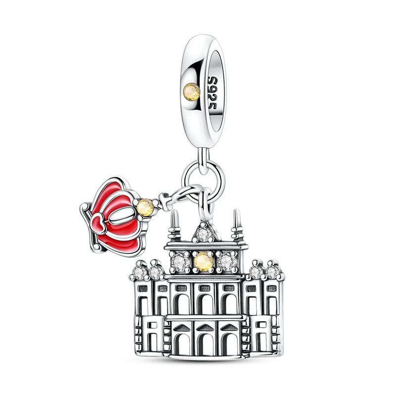 Royal Palace of Madrid with Crown Dangle Charm