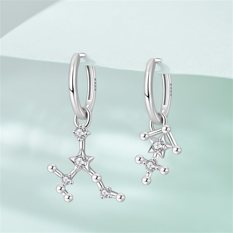 Sagittarius Constellation Zodiac Hoop Earrings