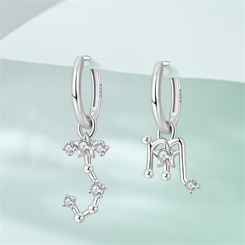 Scorpio Constellation Zodiac Hoop Earrings