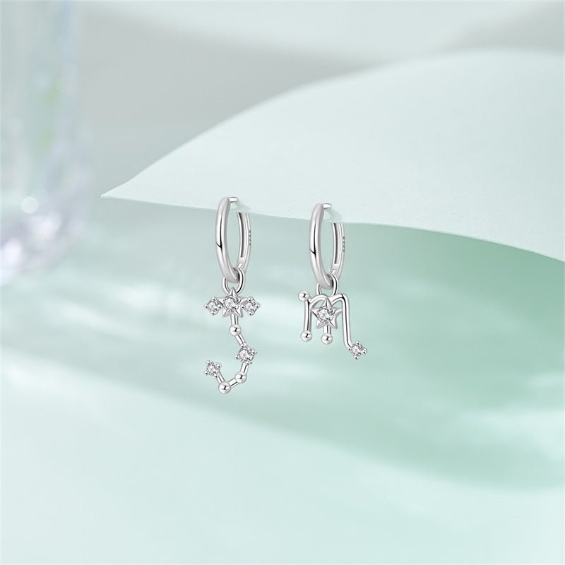 Scorpio Constellation Zodiac Hoop Earrings