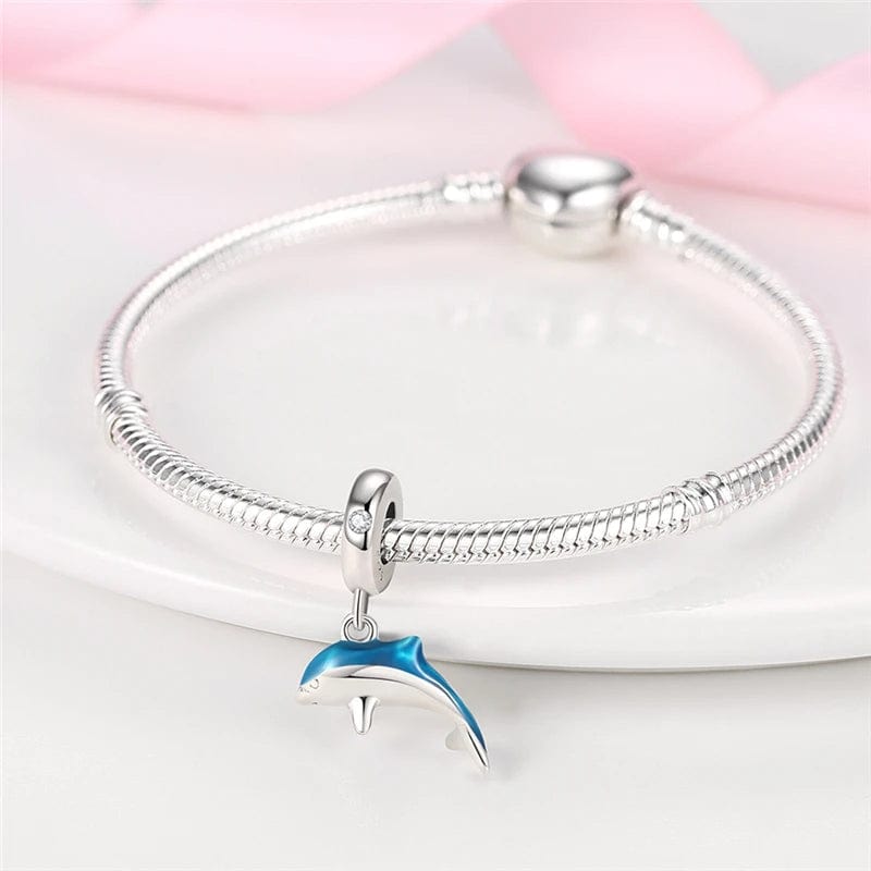Shimmering Dolphin Dangle Charm