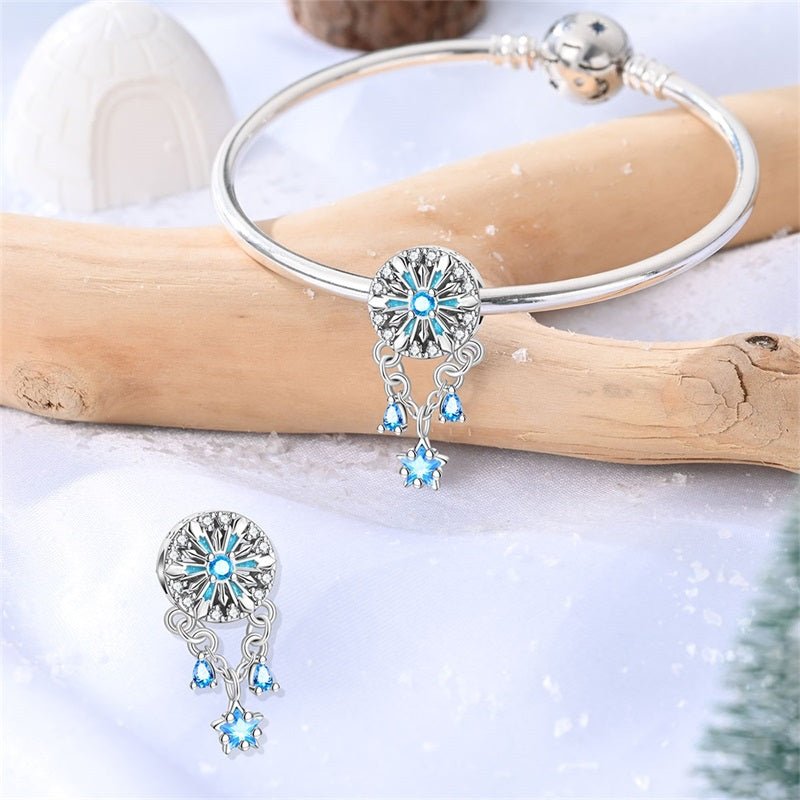 Shimmering Snowflake Drop Charm