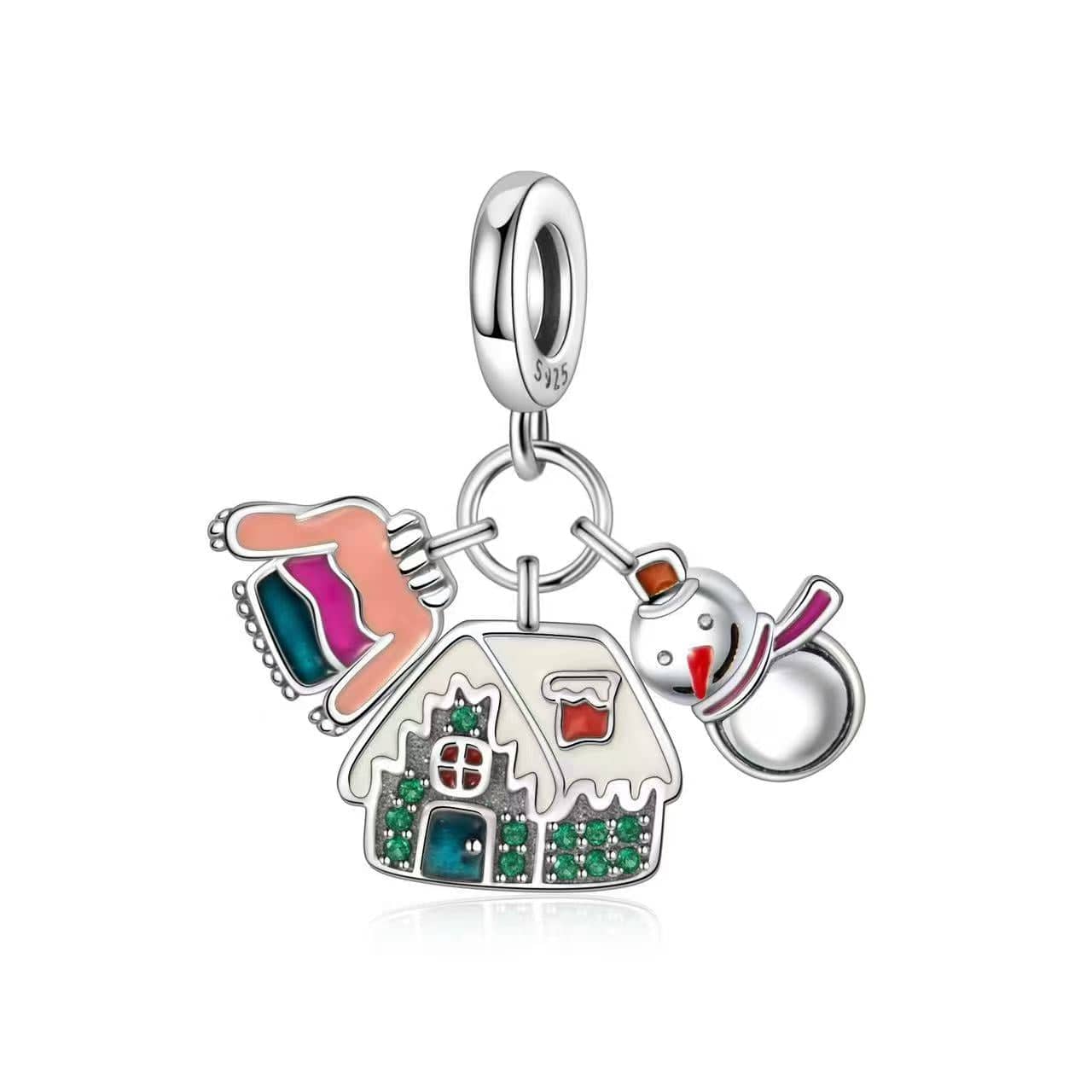Snowman & Festive Sweater Charm