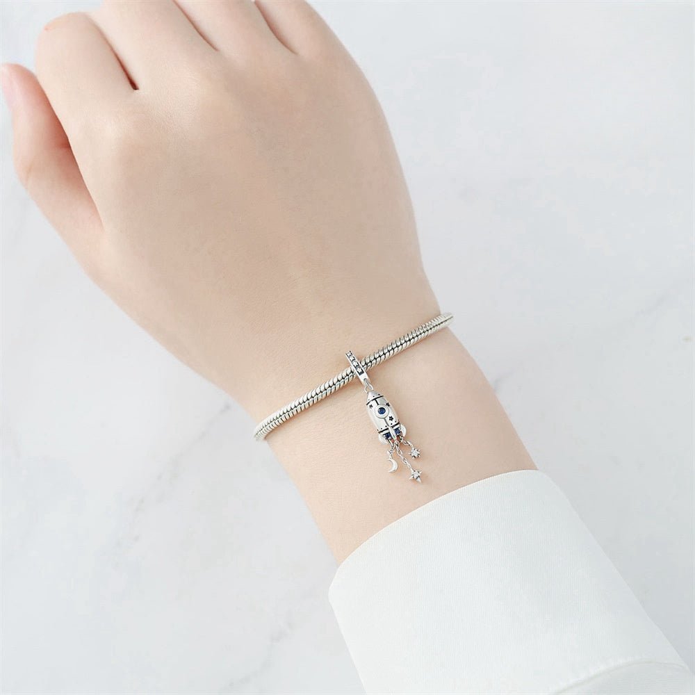 Space Love Rocket Charm