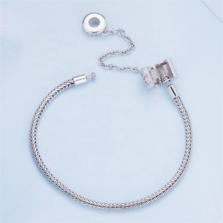 Sparkling Pavé Clasp Charm Bracelet