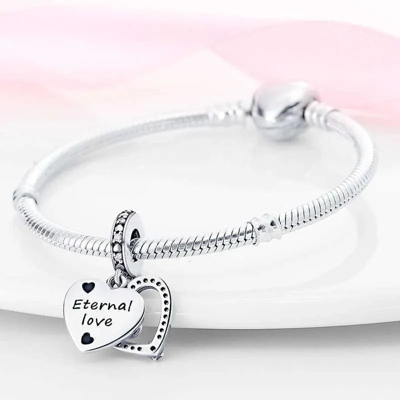 Sparkling Pink Heart Charm