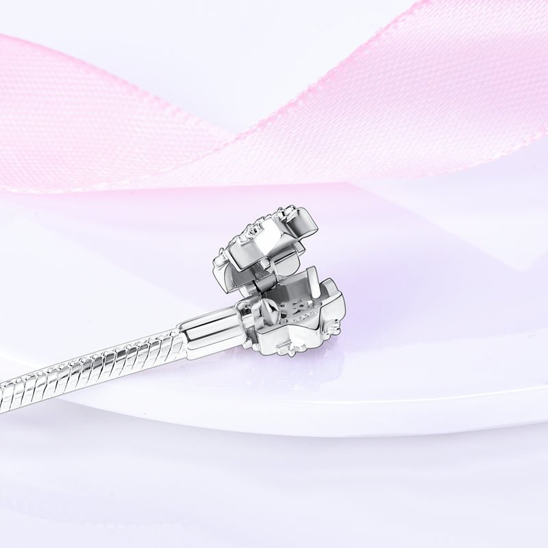 Sparkling Snowflake Clasp Charm Bracelet