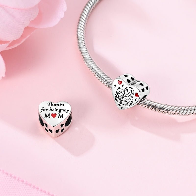 Storytime Mother & Daughter Love Heart Charm