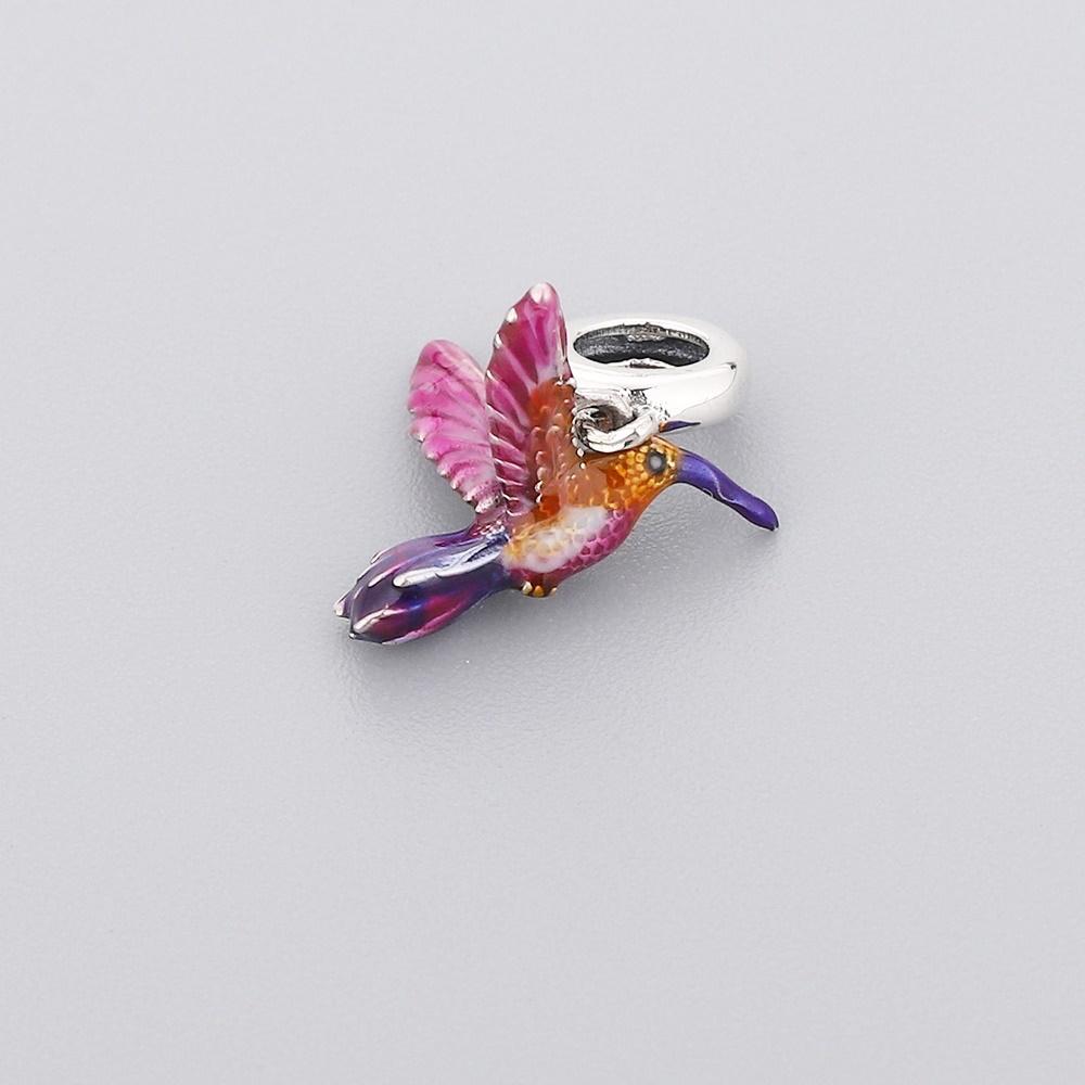 Sunset Hummingbird Dangle Charm