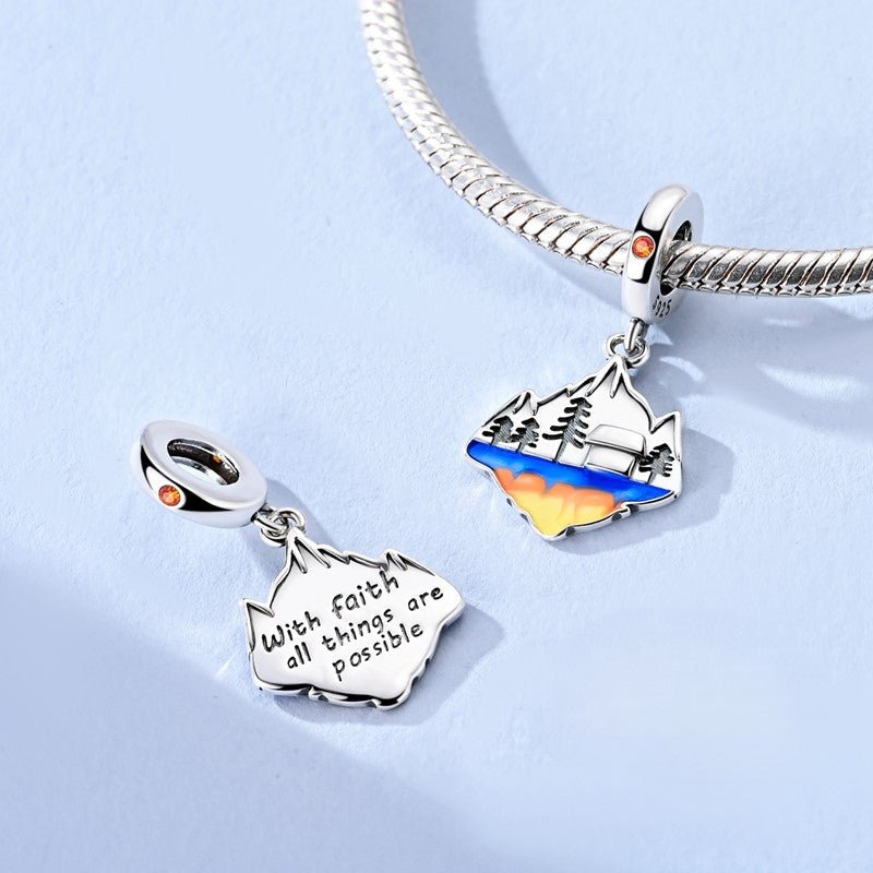 Sunset Mountain Faith Dangle Charm
