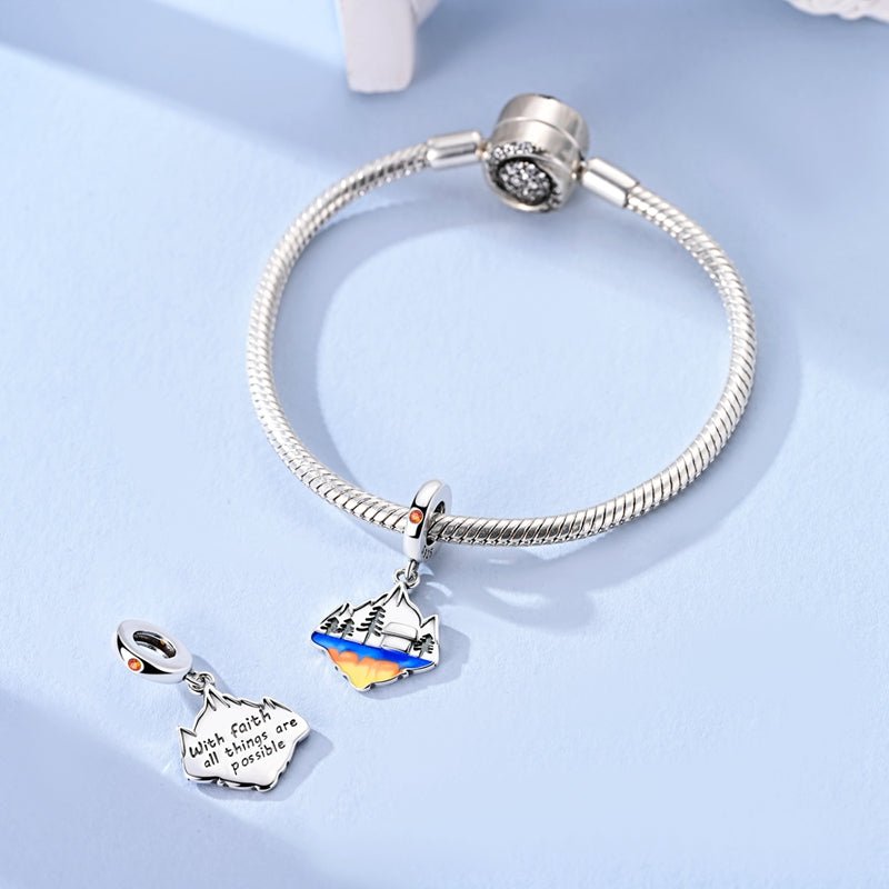Sunset Mountain Faith Dangle Charm