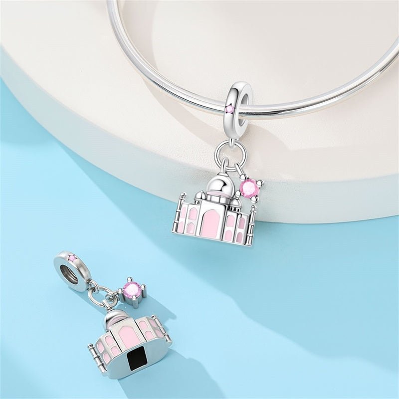 Taj Mahal with Crystal Accent Dangle Charm