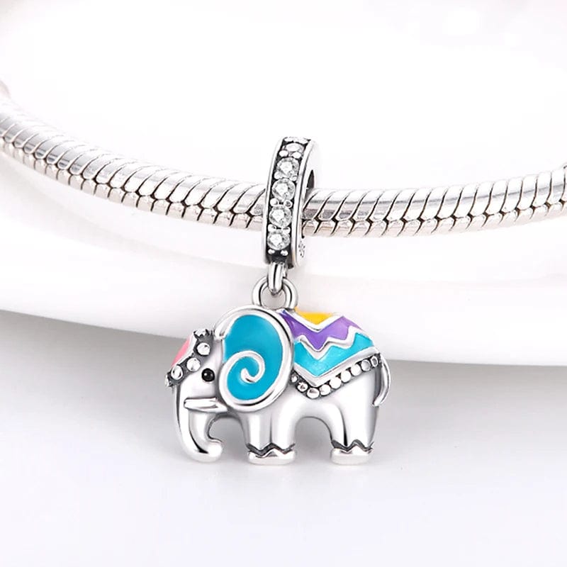 Temperature Changing Color Elephant Dangle Charm